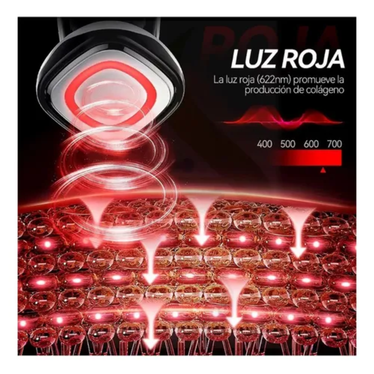 Masajeador Facial Ligero Led